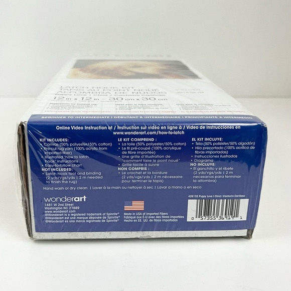 Wonderart Latch Hook Kit Puppy Love Golden Doodle Golden Retriever Labrador Dog - Picture 3 of 8